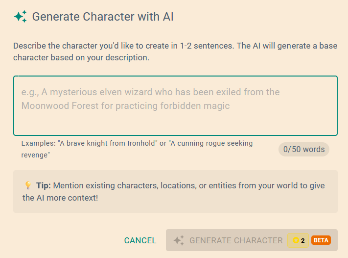 AI Character Generation screenshot 1