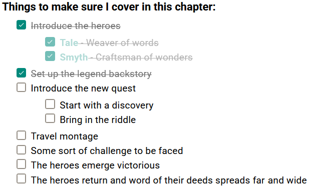 Checklists screenshot 1